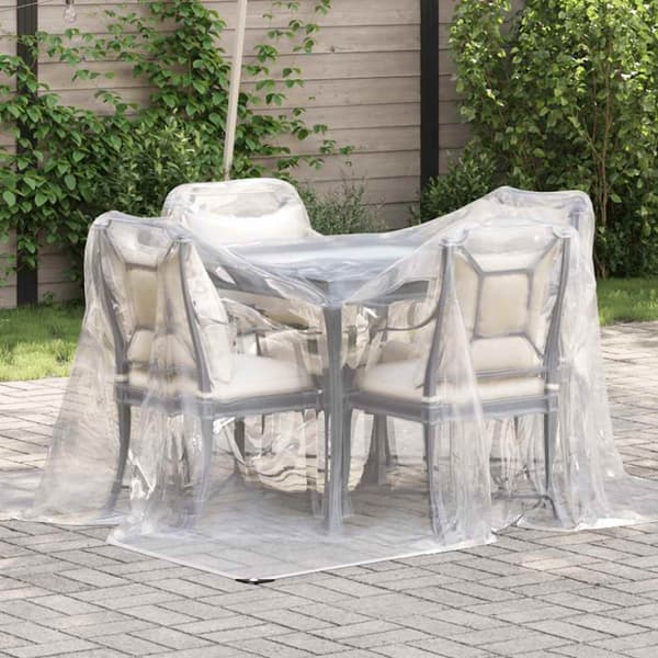 Klar presenning med öljetter 2x2 m polyeten
