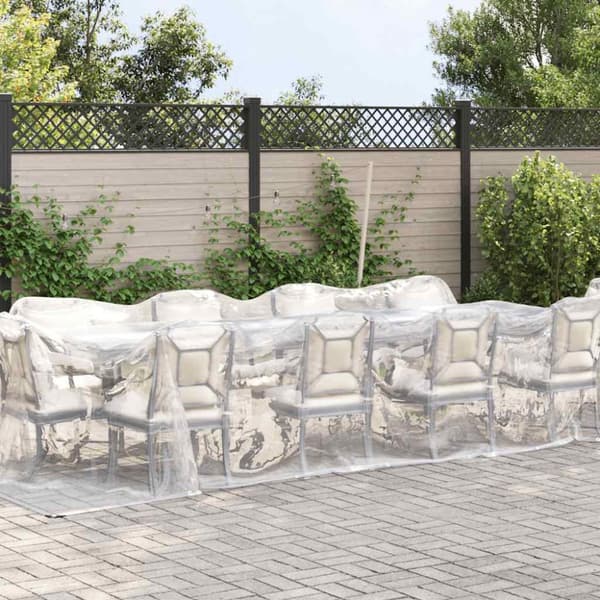 Klar presenning med öljetter 3x12 m polyeten