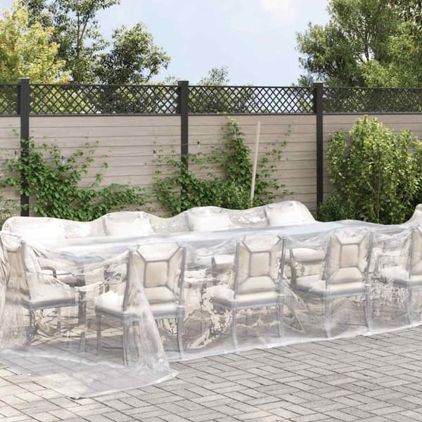 Klar presenning med öljetter 4x10 m polyeten
