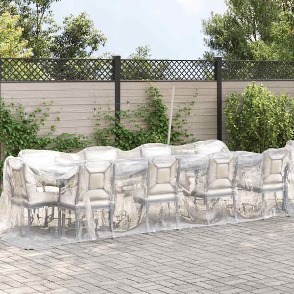 Klar presenning med öljetter 2x8 m polyeten