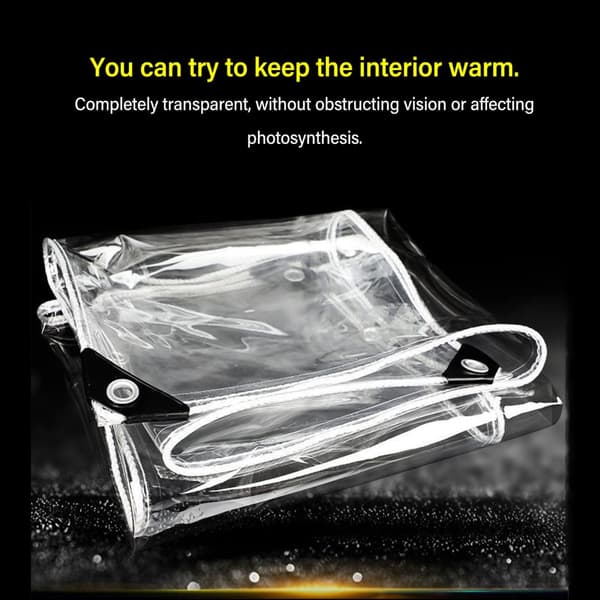 PVC Tarp, Vandtæt, 3 x 5m,Gennemsigtig