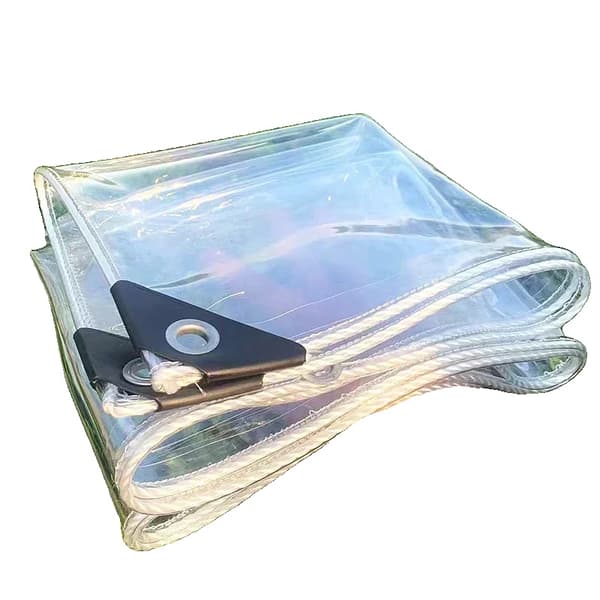 Transparent PVC Presenning, 0,35 mm Tykkelse, Normale Øjer,2x4m, 0.35mmNormaleØjer