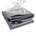 Miniatyrbillede 1 af 2: Heavy Duty Tarp, Vandtæt PVC Materiale, 90% UV Modstand,Grå, 3x4m