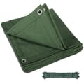 Miniatyrbillede 1 af 2: Canvas Tarp, Heavy-Duty Bygning, Rustfrie Øjer,grøn, 2,5x3m