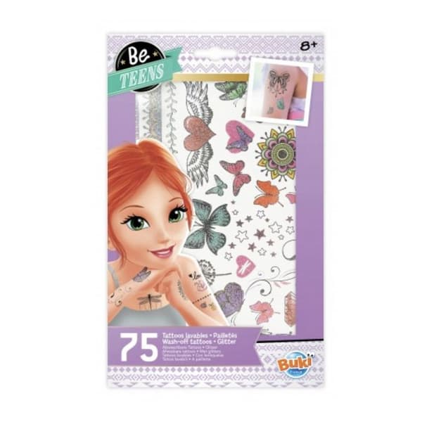 Buki France - 75 tvättbara glittertatueringar