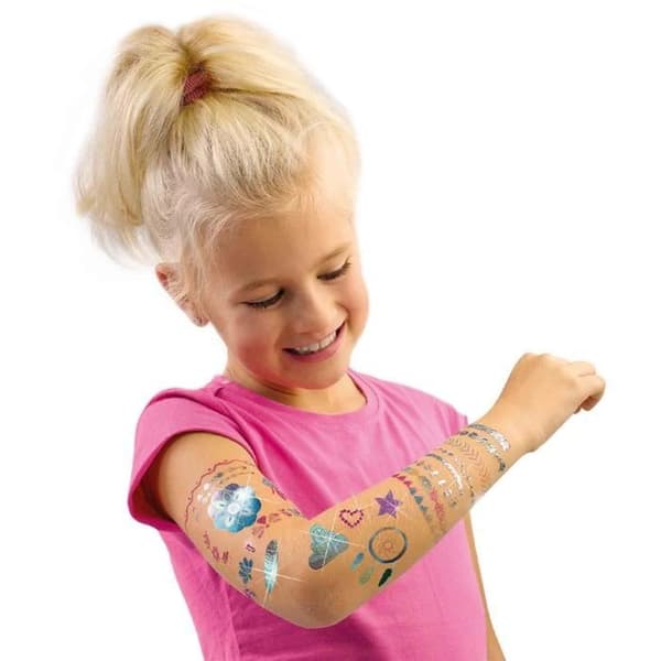 Glamorösa 3 i 1 tatueringar - SES CREATIVE - Flerfärgad - Vit - För barn från 5 månader