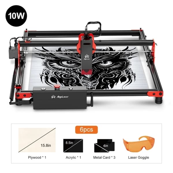 Lasergravørskærer, 40*40cm Bordstørrelse, Træ Metal CNC-maskine, DIY KIT 55W