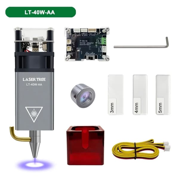 Laserimoduuli, ilmavalmistus, kaiverruspää, LT-40W-AA-12V