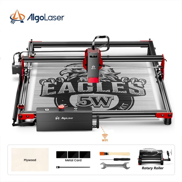 Lasergraver, 5W og 10W output, WiFi-forbindelse,GØR DET SELV SÆT 5W RR2