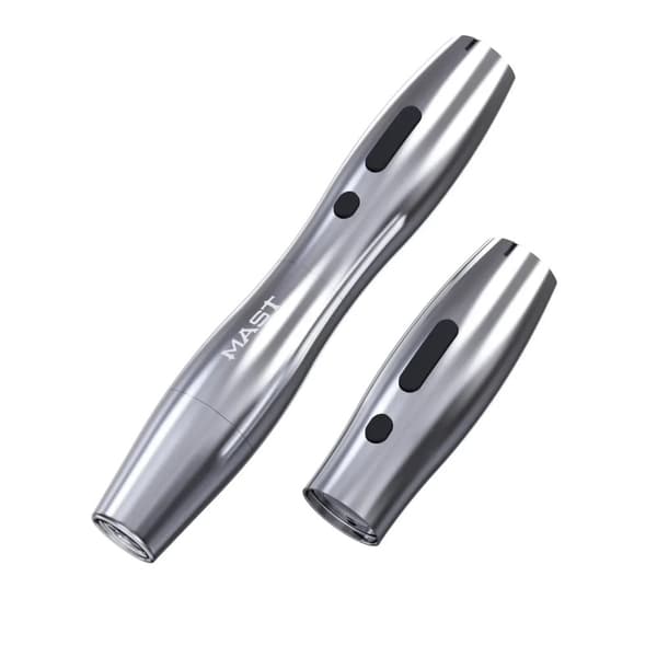 Trådløs Tattoo Pen, 2,5 mm Stroke, Letvægts- og Ergonomisk Design,Sølv