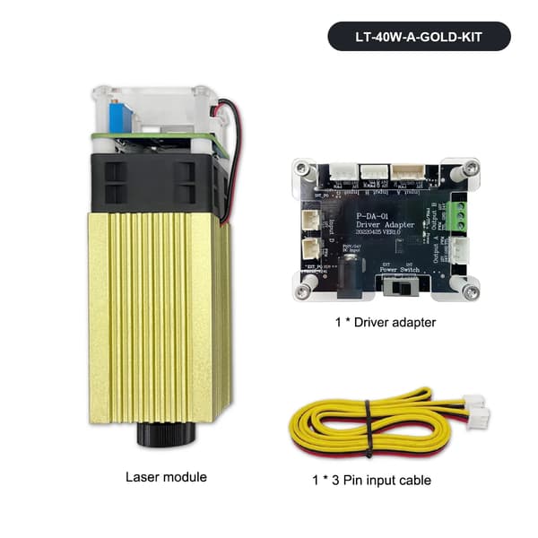 Laserkaiverrusmoduuli, 20W teho, 450nm sininen valo,450nm 5W KIT