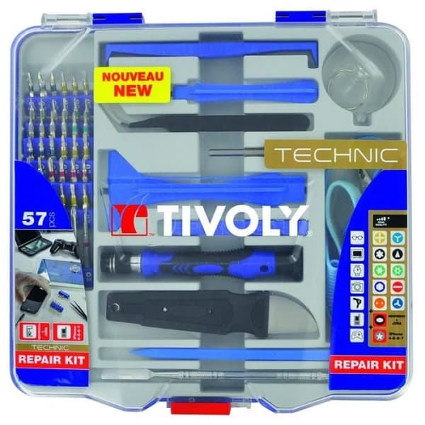 TIVOLY Box 57 delar smartphone reparationssats och mikroreparationer