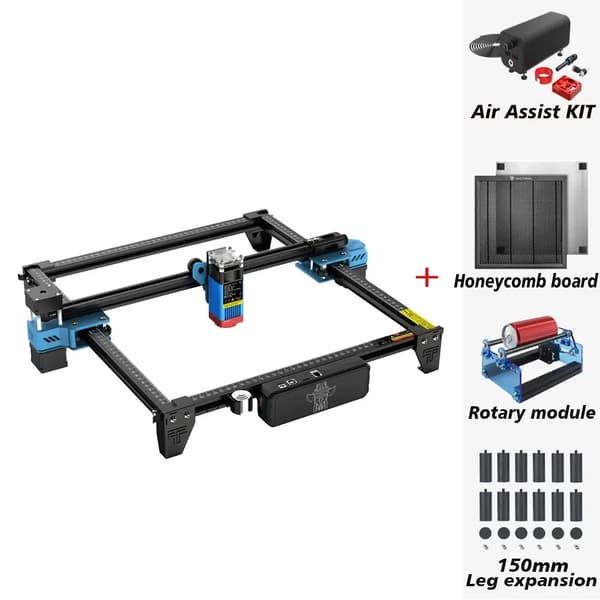 Laserkaiverrin, 5.5W laserteho, 300 * 300mm kaiverrusalue,paketti 3, EU
