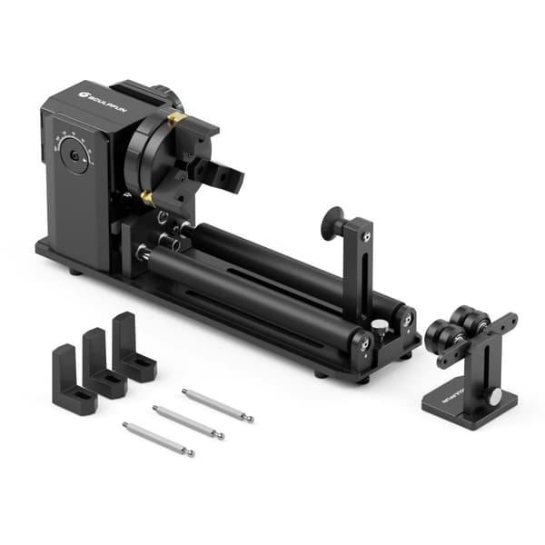 Rotary Chuck för Lasergravyr, 4-i-1 Funktionalitet, 180° Justerbar Vinkel,4 i 1