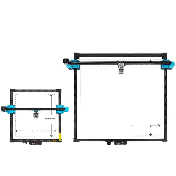 Lasergravering af aluminiumsprofilramme, DIY opgraderingskit, 600x600mm størrelse,600x600mm