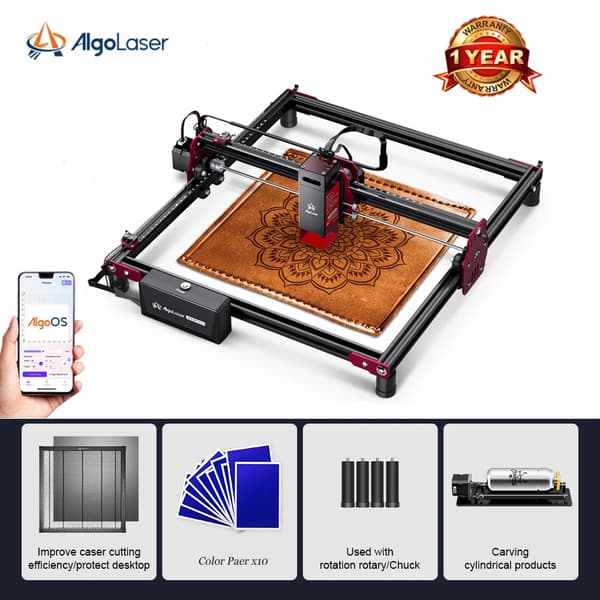 AlgoLaser DIY Kit Mini 5W, Snabb graveringstakt, Användarvänlig installation,Gör-det-själv KIT mini 5W 4-a