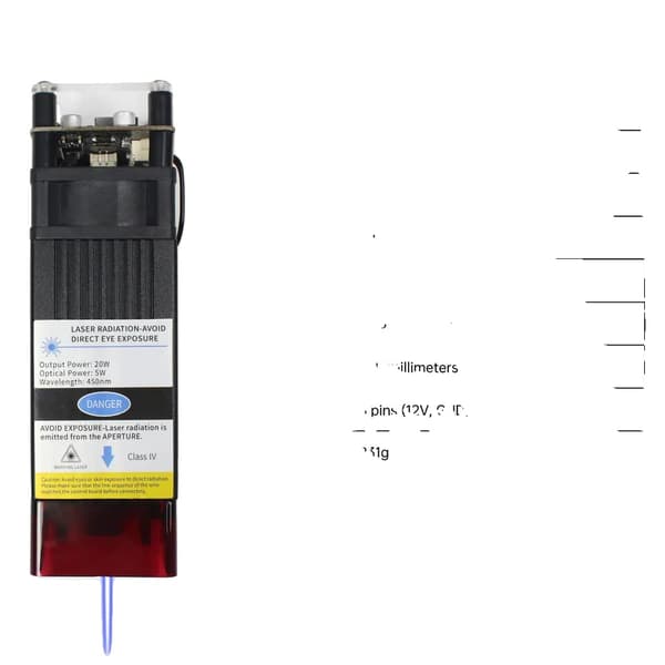 Laserkaiverrusmoduuli, 40W Teho, 10000MW Optinen Teho,20W