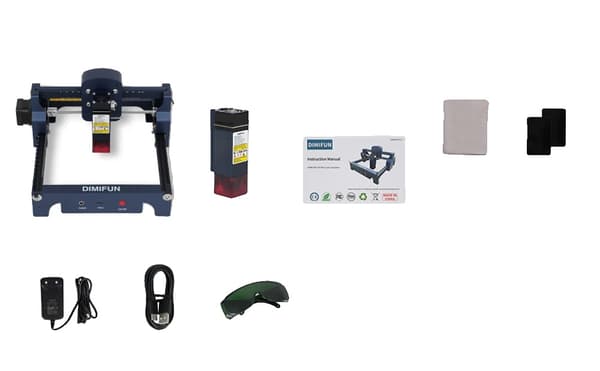 DIMIFUN D9 A25 Lasergravyrmaskin, 130*130mm Arbetsområde, 10000mm/min Hastighet,DIMIFUN D9 A25, EU