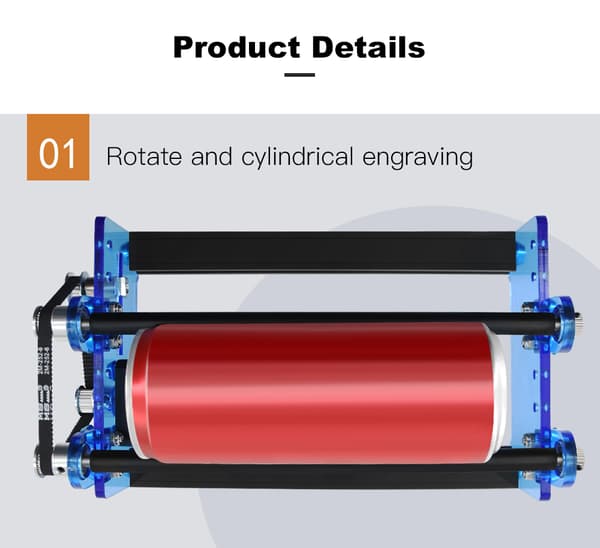 Rotary Gravering Modul, Justerbare Hastighedsindstillinger, Høj Friktion Stabilitet, Bred Softwarekompatibilitet