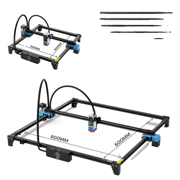 Laserkaiverruskone, 600 x 600 mm työalue, tarkkuus 0,1 mm,TTS-55Pro  40W, EU, Sarja 1