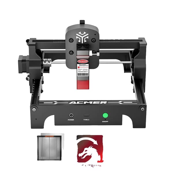 Mini bærbar lasergravemaskine, 130*130mm gravering område, 10000mm/min gravering hastighed, 2000mW/3000mW laser effekt,3W, EU STIK, Kombination 3