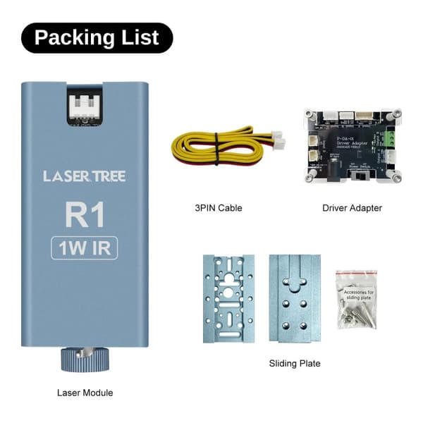 Laser Modul, 1064nm Bølgelængde, Infrarød Gravering,EU, LT-R1 1W
