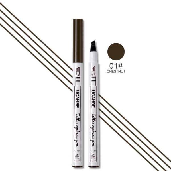 Vattentät ögonbrynstatueringpenna Sketch Gaffelspets Microblading Makeup Penna Ink Sketch_MRQT*3127