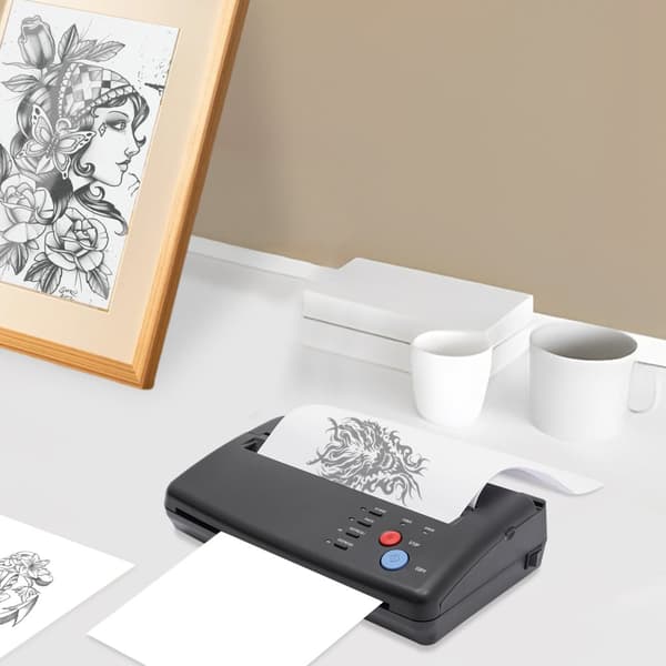 A4 Tattoo Overførsel Skabelon Printer, Høj-Definition Scanningsopløsning, Kompakt Design, Temperaturkontrol