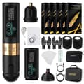 Miniatyrbillede 1 af 2: Tattoo Pen Maskine, 4.0mm Slag, 205g Vægt,Guld KIT2