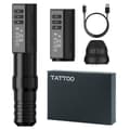 Miniatyrbillede 2 af 2: Tattoo Maskine, Trådløs Tattoo Pen, 2400mAh Batteri, 9V Motorhastighed,sort2