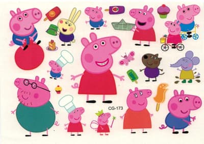 Peppa pig 14 stk børntatoveringer tatovering gurli gris børn