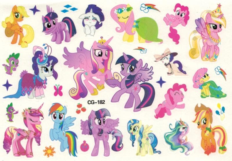 15 st BØRN tatoveringer MY LITTLE PONY tatovering Tattoo