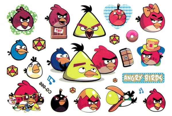 Angry birds 15 stk børntatoveringer tatovering børn