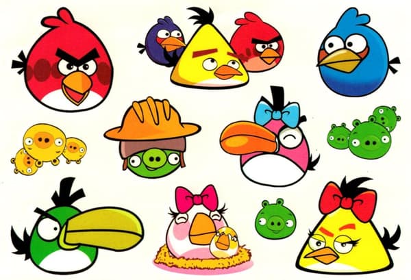 Angry birds 10 stk børntatoveringer tatovering børn