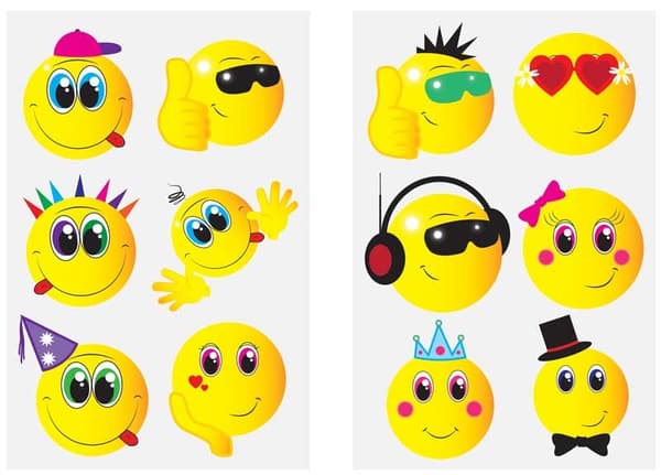 Emoji 60 stk tatoveringer for barn tatovering midlertidige