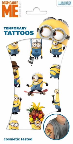 Minions 12 kpl lastentatuointi tatuointi itse ilkimys
