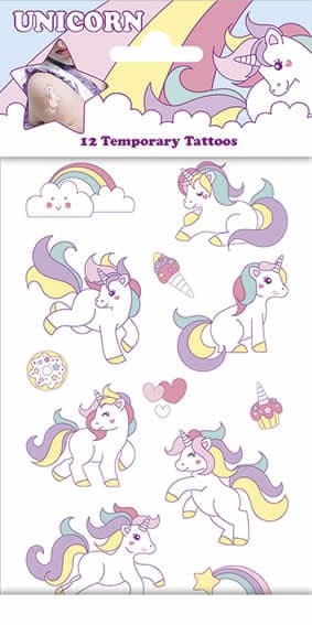 Unicorn 12 kpl lastentatuointi tatuointi yksisarvinen