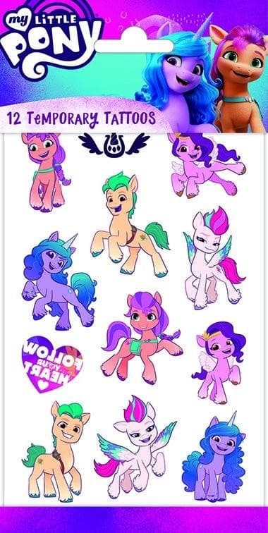 My little pony 12 kpl lastentatuointi tatuointi pinkie pie