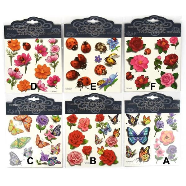 Tattoos Flowers and Butterflies (A)