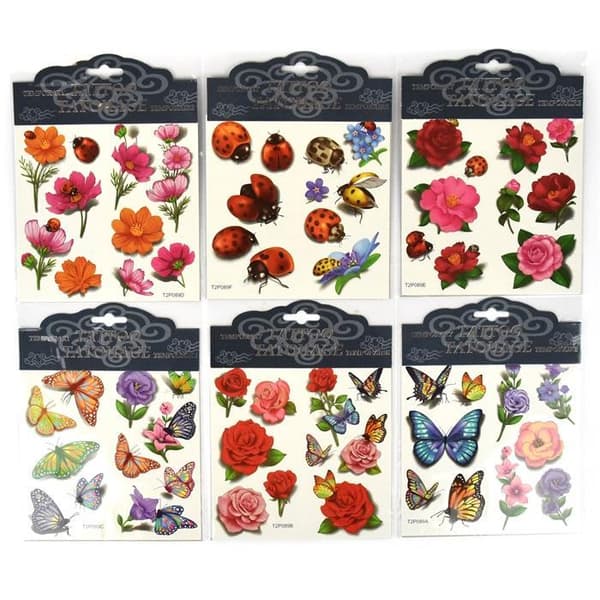 Tattoos Flowers and Butterflies (A)