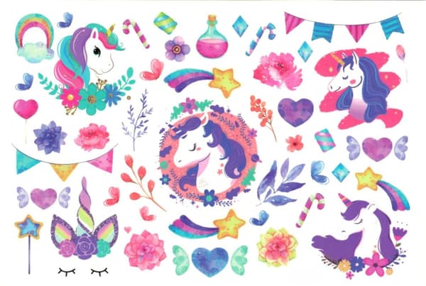 Unicorn 30 kpl lasten tatuointi tatuointi yksisarvinen