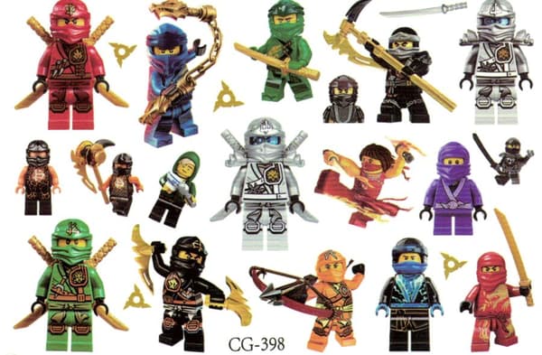 Ninjago 18 stk børntatoveringer tatovering ninja lego