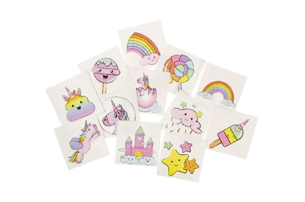 12 st Temporära Barn Tatueringar / Fake Tattoo Sticker - Unicorn