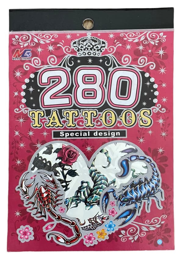 6 st Ark Temporära Tatueringar / Fake Tattoo Sticker - Skorpion / Sjöhäst / Ros / Blomma