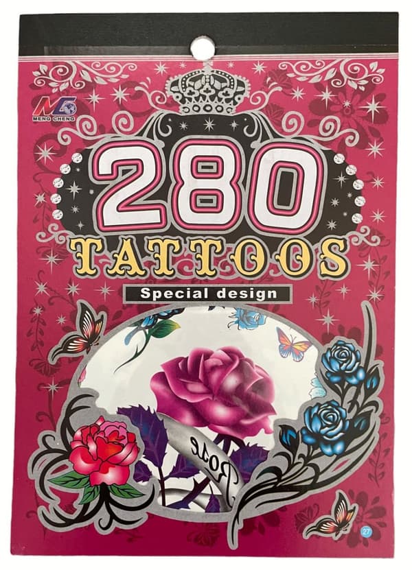 6 st Ark Temporära Tatueringar / Fake Tattoo Sticker - Ros / Blomma