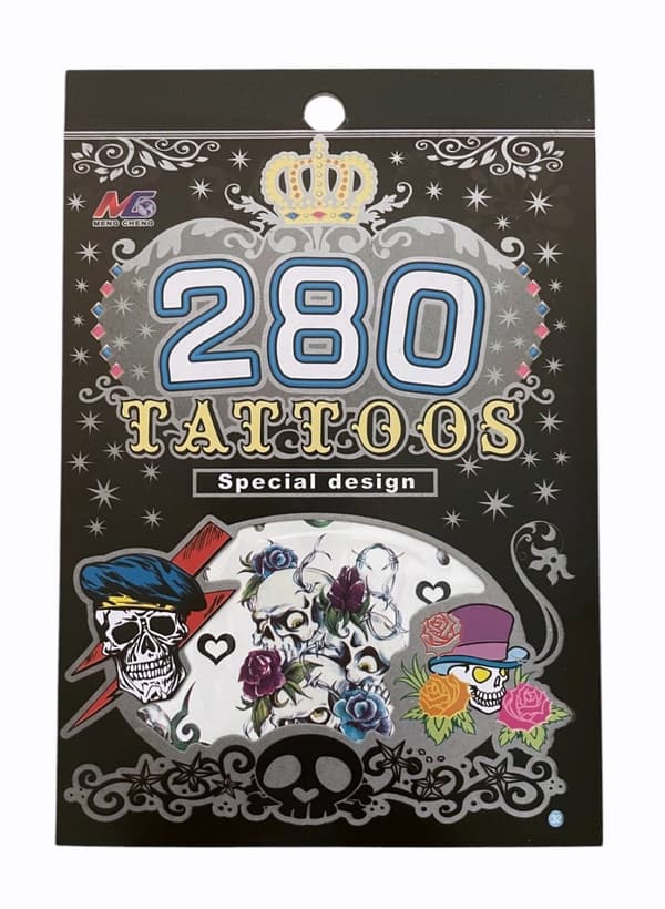 6 st Ark Temporära Tatueringar / Fake Tattoo Sticker - Döskalle / Dödskalle / Skull