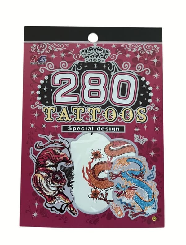6 st Ark Temporära Tatueringar / Fake Tattoo Sticker - Drake / Tiger / Djur