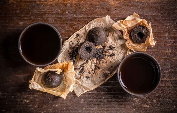 Rött Puerh Tea Lila TUOCHA Chrysanthemum 500g pressad pu erh