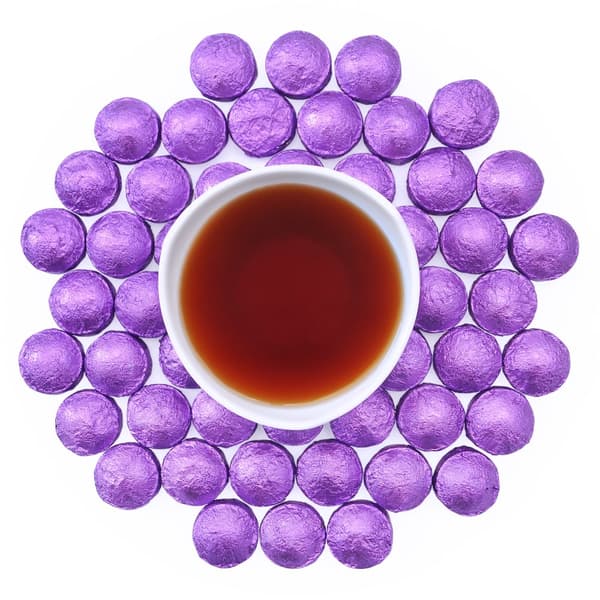 Rött Puerh Tea Lila TUOCHA Chrysanthemum 500g pressad pu erh