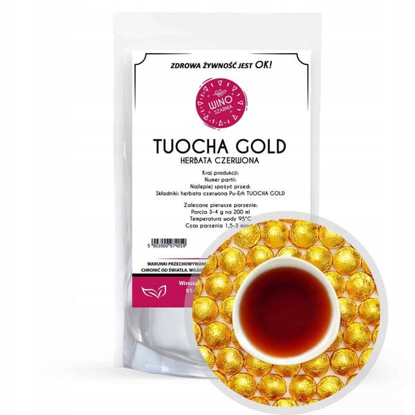 Presset rød te PU ERH TUOCHA GULD 500g puerh